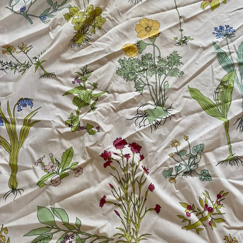 Botanical Wildflower (large scale) Martex Twin Fitted Sheet . Percale.  A++++++ - Picture 3 of 5